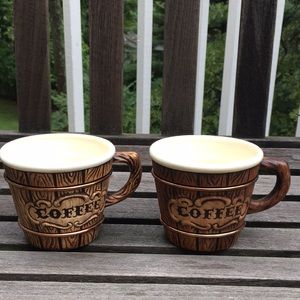 Vintage 1958 Treasure craft coffee mugs